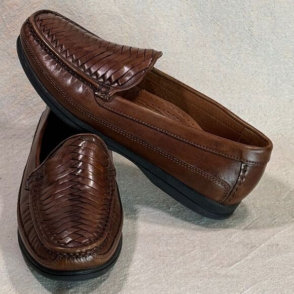 Dockers Leather Weaved Loafers Mens Size 9.5D - Picture 8 of 16